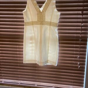 Lilly Pulitzer White Dress with Gold Accents